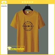 Catholic Christian Spiritual T-Shirt PSALMS 91 Men's Distro T-Shirt Men's and Women'sWanita Screen P
