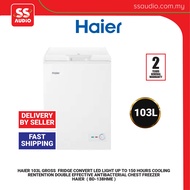 【 DELIVERY BY SELLER 】HAIER BD-138HME 103L GROSS FRIDGE CONVERT LED LIGHT UP TO 150 HOURS COOLING R