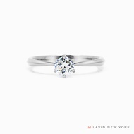Lavin New York IGI Lab-Grown Diamond Tapered Solitaire Engagement Ring in 750/18K White Gold - Annal