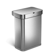 simplehuman 58L Voice + Motion Sensor Rectangular Trash Bin