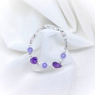 紫水晶 • 紫玉髓 | 925銀水晶手鍊