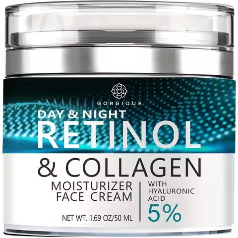 Gorgique Face Moisturizer Retinol Cream - Day & Night Anti Aging Moisturizing Cream