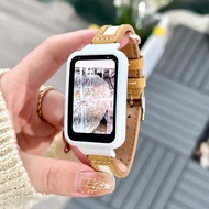 Suitable for Huawei band 6/Huawei band 7 leather canvas watch strap ins style