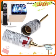 LIAOY Musical Sound Banana Plug,  Gold Plated Nakamichi Banana Plug, for Speaker Wire Pin Screw Type Black&amp;Red Speaker Wire Cable Connectors