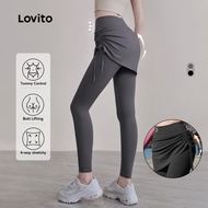 Lovito Sporty Sports Leggings 2in1 Butt Lifting Quick Drying Yoga Dry Workout Training High Waist pa
