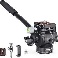 INNOREL Tripod Fluid Head Pan Tilt Head Mini Pan Metal Camera Video Tripod Head with 2 Arca Swiss Qu