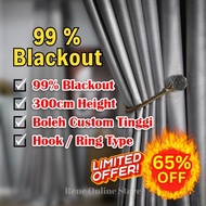 RENEOS 99% Blackout Curtain 300cm Height‼️ Langsir Sliding Door Langsir Tingkap Murah Langsir Blacko
