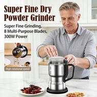 Dry Powder Grinder 300W Capacity 8 Blades- Grinder for Spices, Cereals, Coffee Beans, Food Multi-Pur