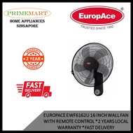 Europace EWF6162V 16 INCH Wall Fan with Remote Control * 2 YEAR LOCAL WARRANTY* FAST DELIVERY