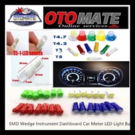 1PCS T5 T4.7 T4.2 T3 SMD Wedge Instrument Dashboard Car Meter LED Light Bulb Universal Proton Perodu