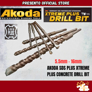 AKODA SDS Plus Xtreme Plus Concrete Drill Bit 5.5mm - 16mm Mata Korek Dinding Mata Tebuk Konkrit