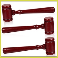 🧸 3Bhg Gavel Kayu Mini Merah Gelap Mainan Permainan Peranan Kanak Kanak