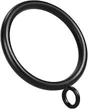 48Pcs 1.2-Inch Inner Diameter Metal Curtain Rings with Eyelets,Fits Up to 1.0 Inch Rod,3.5 mm Diamet