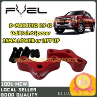 FUELTRUCK DMAX ITEQ 05-12 25MM LOWERED LIFT UP UPPER ARM BALL JOINT SPACER ADAPTER 1" ADJUS ALIGNMEN