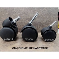 Heavy Duty Twin Wheel Nylon Castor Wheels Replacement Office Chair Roller Trolley (IKEA COMPATIBLE) / Caster Roda