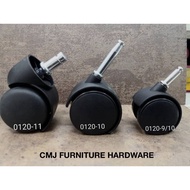 Heavy Duty Twin Wheel Nylon Castor Wheels Replacement Office Chair Roller Trolley (IKEA COMPATIBLE) 