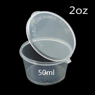 2oz Round Container With Lid / Sauce Container 50pcs per packet