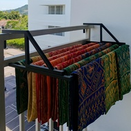Extendable clothes drying rack / balcony storage rack / hook clothes drying rack / shoe drying rack