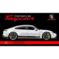 👍👍 PORSCHE TAYCAN CAR BODY STICKER SET TAYCAN-04