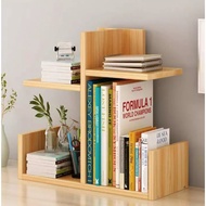 Premium Wooden Table Top Book Rack Book Shelf Table Organizer Rak Buku