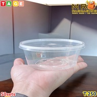 T250 A250 10oz Round PP Container & Lid ( 50sets± ) Disposable Plastic Food Box Bekas Bulat TAGE ABB