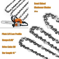 3Pcs Chainsaw Chain Semi Chisel Chain 3/8LP 0.05 50DL Drive Link Chainsaw Saw Chain Blade Wood Cutting Parts For Cutting Lumbers