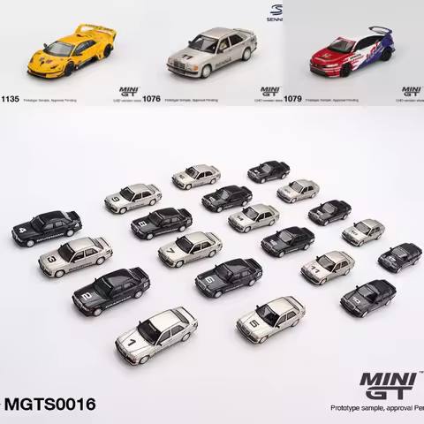 MINI GT 1:64 190E Senna 1984 20cars Set TYPE R 2024 LB-Silhouette WORKS MURCIELAGO Evo Diecast Model