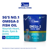 Omega-3 Fish Oil 1000mg Refill Pack (190s)- Ocean Health (For Heart, Brain, Eyes & Joints| Halal)