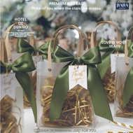 <Free Ribbon and Raffia> Premium PVC Bag Non-paper For Wedding, Teahers Day, Children Day, small for