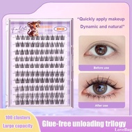 【No Need Glue】BQI 100-120 Cluster Self-Adhesive Lashes 10-12mm Lashes Reusable False Eyelashes-LB
