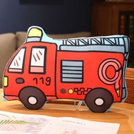 Cartoon Traffic Vehicle Plush Toy, Police Car Excavator Ambulance Doll, Kids Birthday Gift For Boys