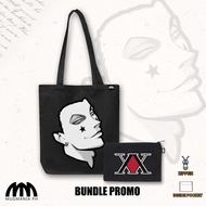 Bundle - Mugmania - HXH - Hisoka - Black Tote bag & Canvas Wallet (With Zipper) SDQJ