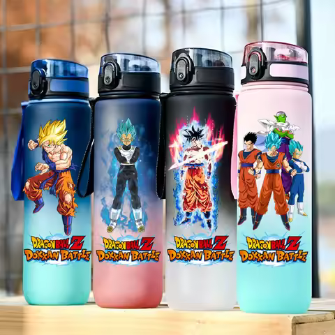 650ML Anime Dragon Ball Son Goku Sports Water Bottle Gym Fitness Outdoor Shaker Drink Bottle Locking