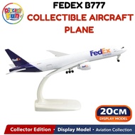 20cm 1:300 FedEx Aviation Boeing B777 with Landing Gear Diecast Aircraft Model Alloy Airplane Collec