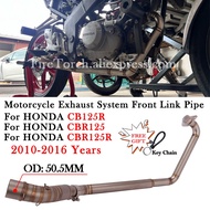 Slip-On Motorcycle Exhaust Modify Muffler Escape Front Middle Link Pipe For HONDA CBR125 CBR125R CB125R CBR 125 125R 201