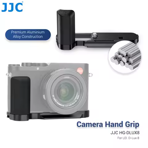 JJC Metal Hand Grip L Bracket Holder for Leica D-Lux 8 Camera Anti Slip Handgrip with Arca Swiss Typ