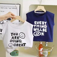 Baju Baby Boy 9M-8Y Kids Boy T-Shirt Sleeveless Wide Shoulder Vest Shirt Baju Budak Lelaki Baju Jala