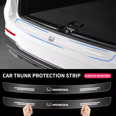 Car Transparent Trunk Rear Guard Plate Sticker For Honda Civic Fit Accord City Vezel CR-V S660 Odyss