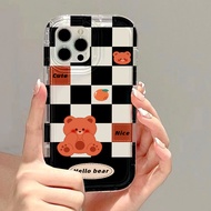 การ์ตูนกระต่ายและหมี เคส OPPO เคสโทรศัพท์มือถือTpuนิ่ม For Reno 7Z 8Z A15 A15S A16 A17 A17K A9 A5S A3S A7 A12 A31 A74 A94 A53 A52 A72 A92 A55 A54 A57 A95 A76 A96 Reno 5 7 8 Lite F9 F11 F21 Pro ซิลิโคนนิ่ม เคสสำหรับมือถือ