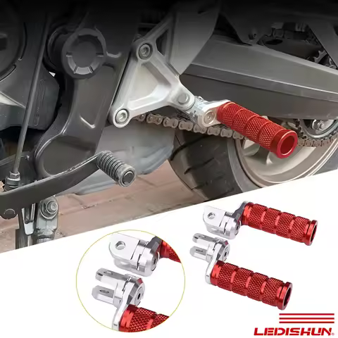 Motorcycle Adjustable Front Footrest Footpeg Foot Peg Pedals Compatible with Honda GROM VTR250-F MXS