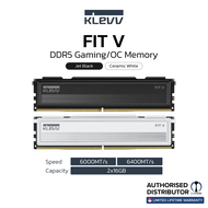 KLEVV FIT V DDR5 6000 CL30 6400 CL32 (2x16GB) - Jet Black & Ceramic White