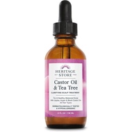 KEDAI WARISAN Minyak Kastor & Minyak Pokok Teh Menjernihkan Kulit Kepala - Minyak Rambut dan Kulit K