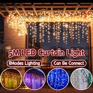 🌙5M 216LED Lampu Raya Led Fairy String Lights Raya Garden Holiday Lampu Curtain Ramadan Lights Raya 