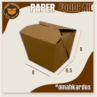 Paper Food Pail 8x6.5x8 cm | Rice Box Paper | Kraft Food Pail Box | Boxfood | Food box