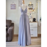 Gray Long Dress Brand AZAZIE