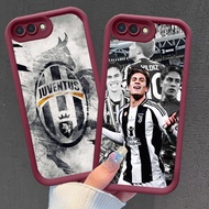 Burgundy Case for iPhone 6S 7 6 8 Plus SE 2020 2022 D-32 J_Juventus