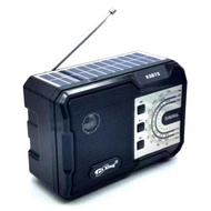 KUKU  Rechargeable Solar AM/FM Bluetooth Radio with USB/SD/TF MP3 Player K5BTS