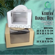 Brown Cake Box 22x22x15cm and 25x25x15cm