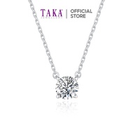 TAKA Jewellery Lab Grown Diamond Solitaire Necklace 10K Gold