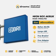 Acrylic Neon Box 60x60cm 2-Sided Box - Diroema